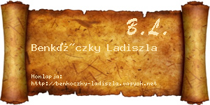 Benkóczky Ladiszla névjegykártya
